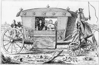 Kutsche, die Karl II. von Graf de Gramont geschenkt wurde